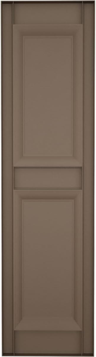 12"W x 55"H Lifetime Vinyl, Standard Two Equal Panels, Raised Panel Shutters - Image 5