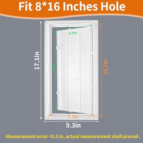 Drywall Access Panel 8×16 in, Plastic Wall Hole Cover - Image 2