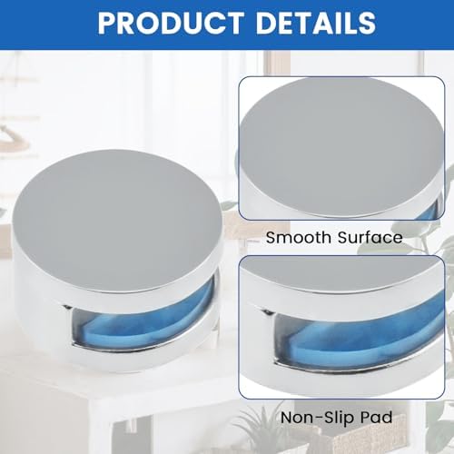 8 Pack Frameless Mirror Mounting Hardware Kit, Zinc Alloy Mirror Holders - Image 4
