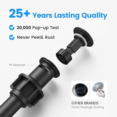 Bathroom Sink Drain with Overflow with Hair Catcher Anti-Clog Sink Strainer - Image 5