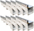Slot Channel Drain with Stainless Steel Drain Grate Heavy Duty Durable Hidden by Unknown