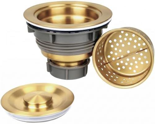 LQS Kitchen Sink Drain Strainer Assembly, Sink Drain 304 Stainless Steel by LQS