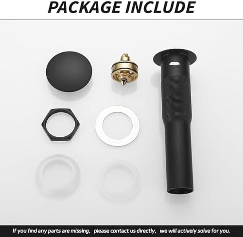BWE Pop-Up Bathroom Sink Drain, - Image 6