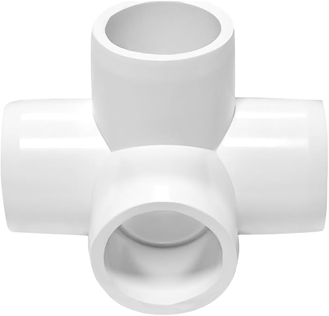 DSY 1/2" 4 Way Elbow PVC Pipe Fitting Adapter 4 Way SCH40 Connector - Image 7