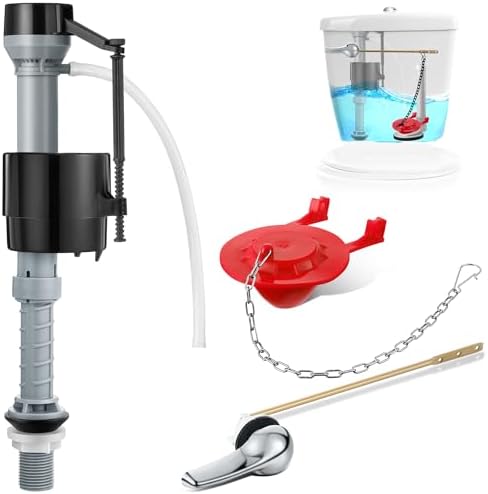 Saillong Universal Toilet Flusher Replacement Kit, Fill Valve, 2-Inch Flapper by Saillong