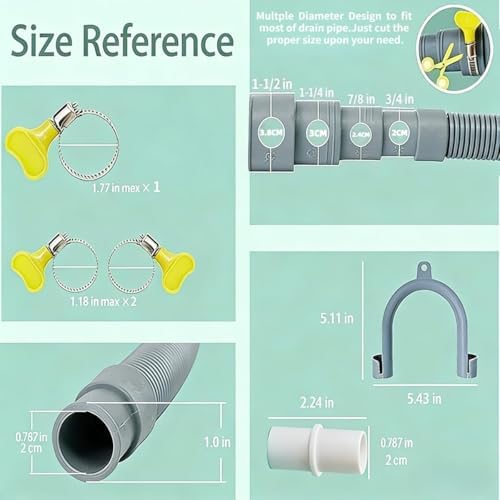 Marekineko-Universal Washing Machine Drain Hose Extension & Portable Washer - Image 2