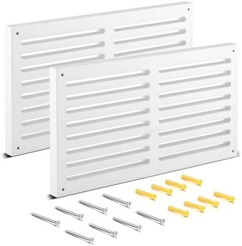 Colingmill 2 Pcs Decorative Return Air Vent Cover 16 x 8.5 x 3/4 Inch White MDF by Colingmill
