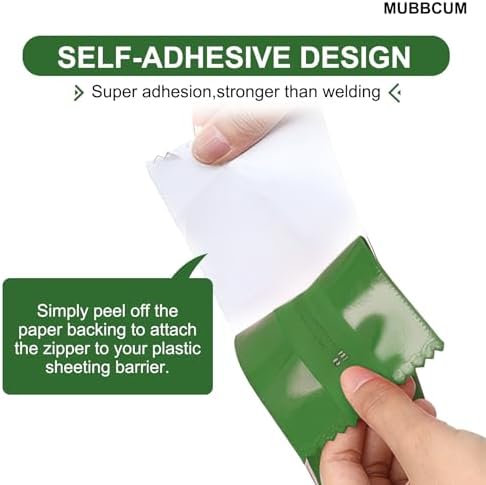 Self-Adhesive Dust Barrier Zipper - 7ft Instant Zipper Door - Image 2