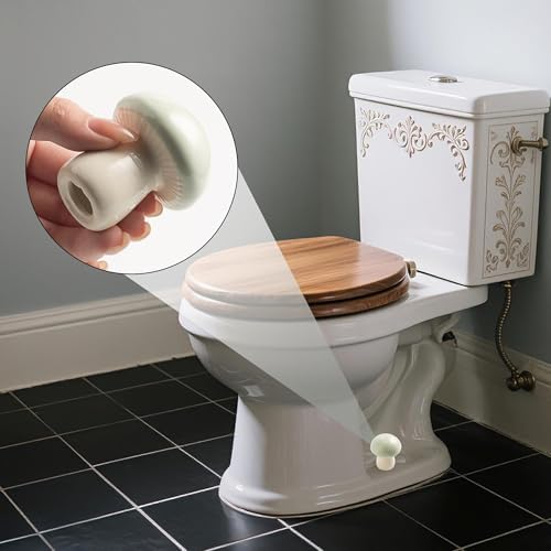 BEUNAIZER Ceramic Mushroom Toilet Bolt Covers, Decorative Caps - Image 4