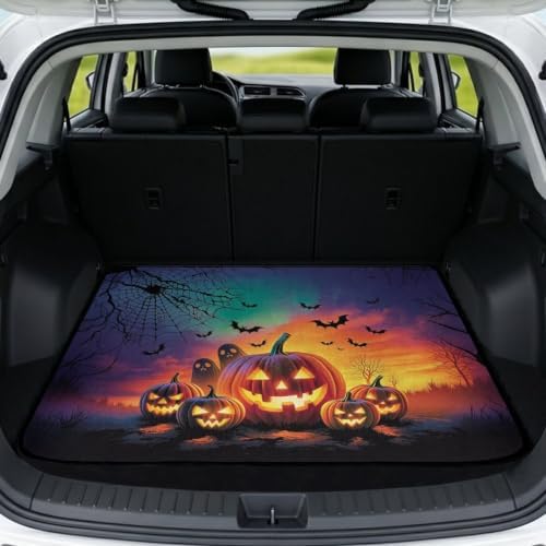 Sunset Pumpkin Universal Car Trunk Mat, Waterproof Cargo Liner by Unknown