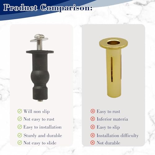 9mm Dia Toilet Seat Screws Replacement Kit Compatible - Image 5