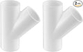 LESSO 2 Pack PVC Pipe Fittings Y, 2 inch PVC Wye | PVC Y Fittings, DIY Building by LESSO