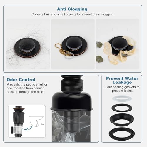 Bathroom Sink Drain Kit, Drain Pipe - Image 3