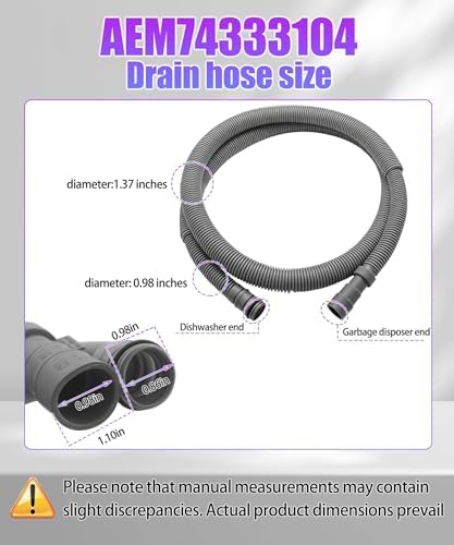 AEM74333104 AEM74333101 AP7034217 PS16621806 Dishwasher Drain Hose - Image 2