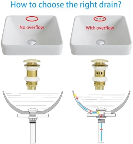 VOTON Bathroom Vessel Sink Pop Up Drain Without Overflow Assembly, Lavatory - Image 5