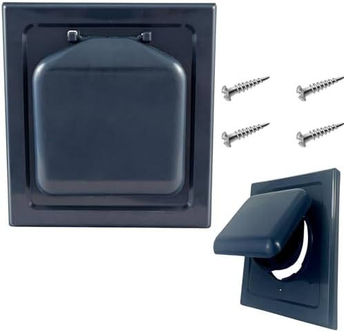 NO-PEST VENT Dual Door Dryer Vent Cover 4 Inch Outdoor, Made in USA, Highest by No-PestVent