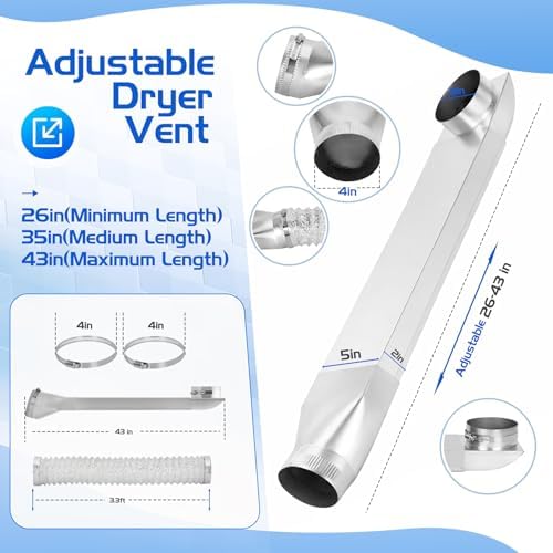 UD48S 4" adjustable dryer vent Kit 23"-43", Compatible - Image 2