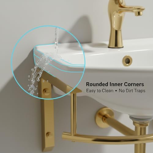 Renovators Supply Small ADA Wall Mount Bathroom Sink, 17 3/4 in. - Image 7