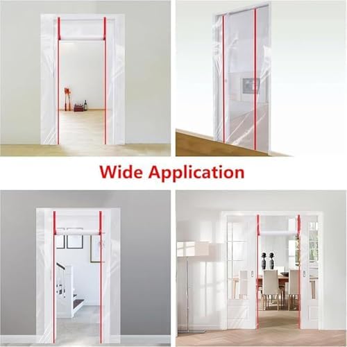 2 Pcs Dust Protector Zipper 7.6cm x Self Adhesive Home Renovation Dust Seal - Image 4