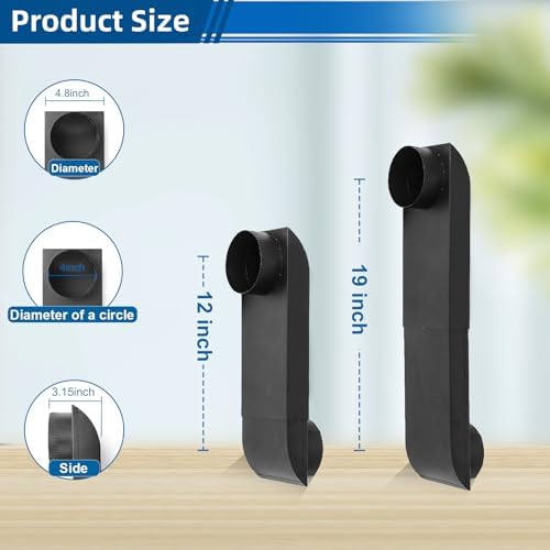 Periscope Dryer Vent Kit 12"-19" Adjustable Flat Vent - Image 3