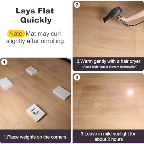 3'×4' Area Mat for Hard Floor, Plastic Floor Mat for Litter Boxes - Image 5