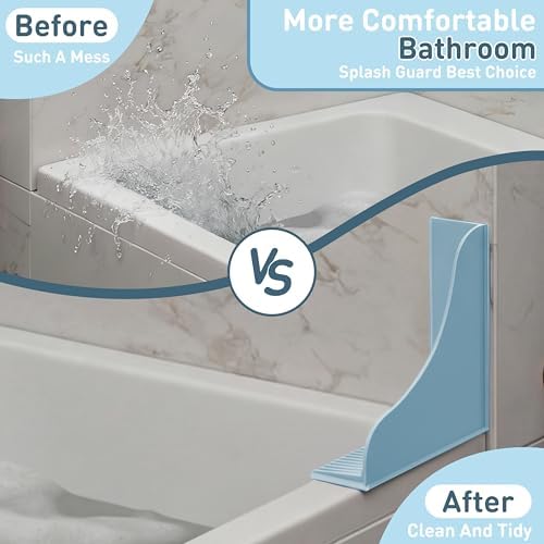 No-Adhesive 2-Pack All-Silicone Shower Splash Guard - Image 5