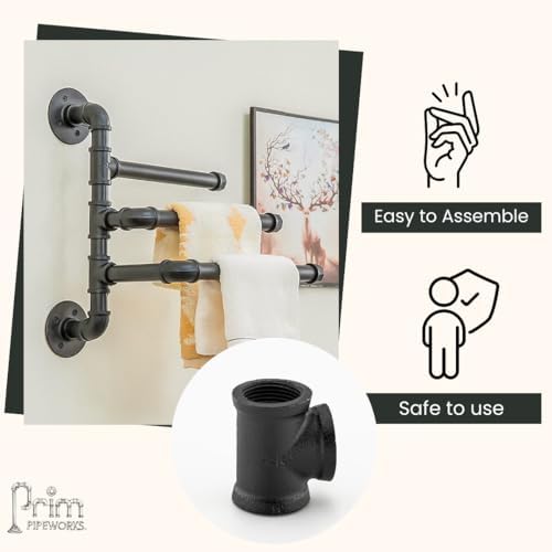 Tee 3/4" Pipe Fitting – Industrial Threaded Black Iron Pipe Fitting - Image 4