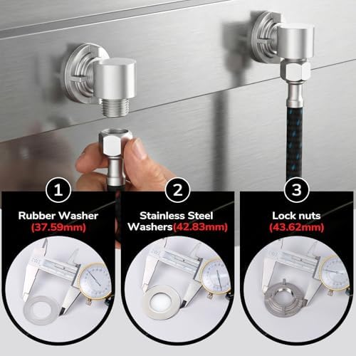 HURRAN Wall Mount Commercial Faucet Installation Kit-1/2" NPT Connector Adapter - Image 6