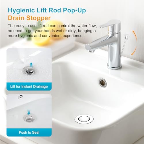 Hibbent 2 Pack Bathroom Sink Drain Assembly - Image 4
