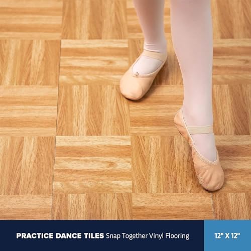 Flooring Inc's 3/8" Thick Interlocking Lightweight Plastic Practice Dance Floor - Image 2