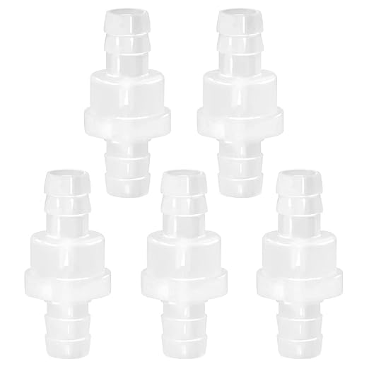 5 Packs Check Valve 1/2” One-Way PVDF Plastic Hose Barb by JoyTube