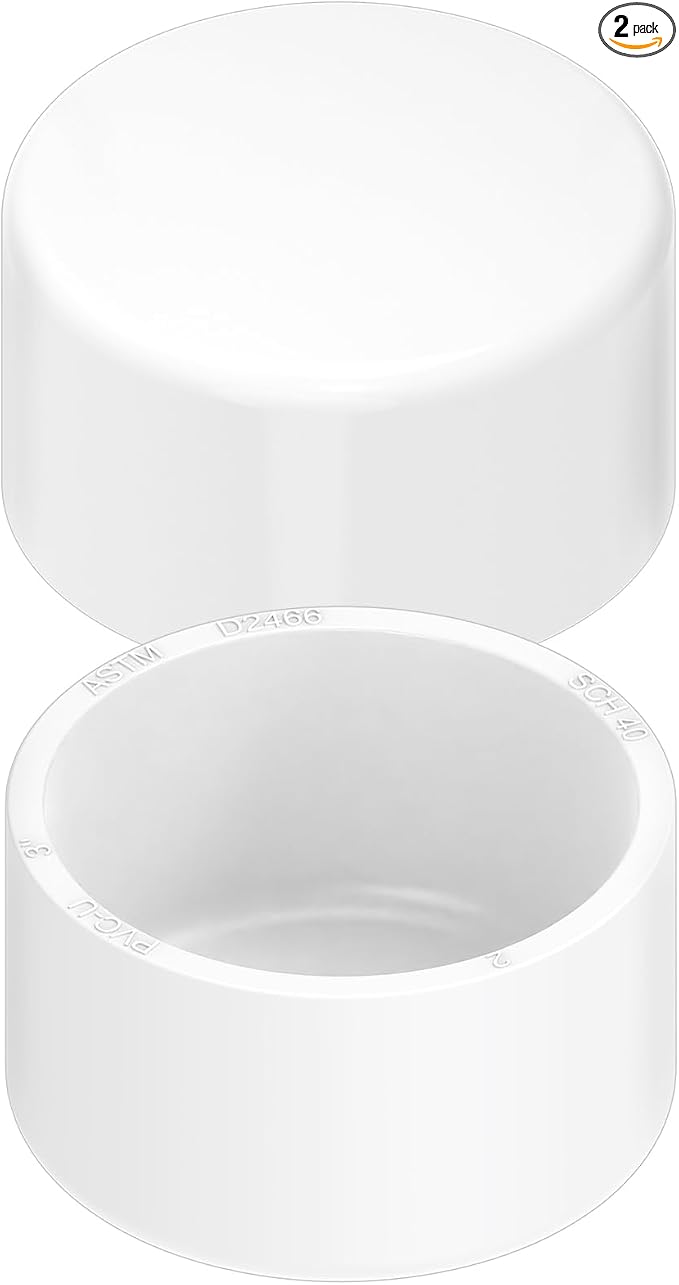 3 Inch PVC Cap, Fits Standard SCH40 3" PVC Pipe Fittings, Garden & Furniture by Unknown