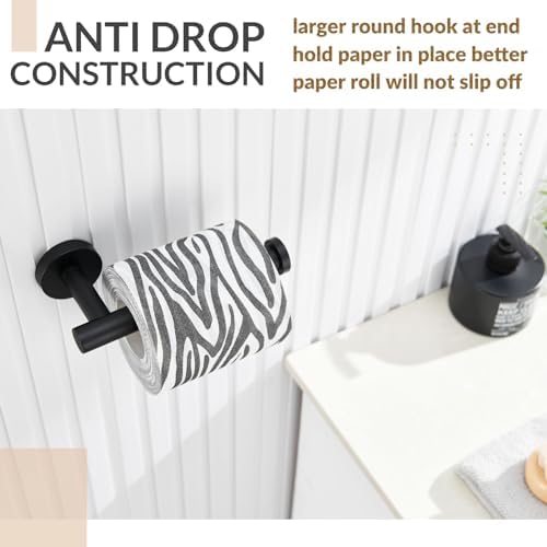 APLusee Toilet Paper Holder, 304 Stainless Steel, Matte Black - Image 6