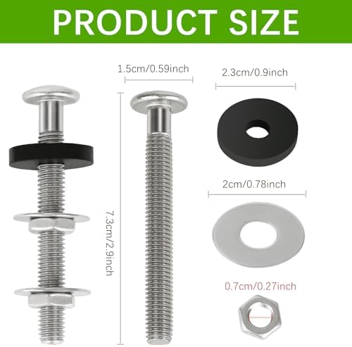 Toilet Tank Bolts and Rubber Gaskets Kit - Image 3