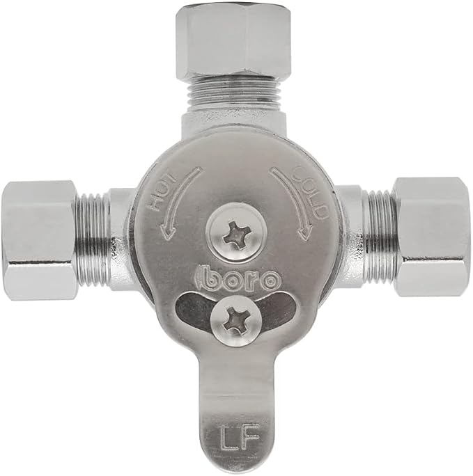 Mechanical Water Mixing Valve, Thermostatic Tempering Valve, Lead-Free Brass - Image 2