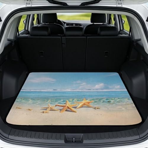 Starfish Beach All Weather Trunk Mat 29"x39" by Mintulipy
