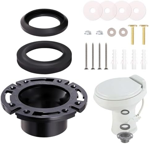 3-in-1 RV Toilet Flange & Seal Kit by Johamoo