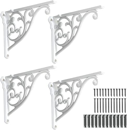 Khtumeware Ornate Decorative Shelf Brackets, 10 inch Big wall Mounted Shelving by khtumeware