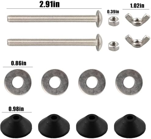 2PCS Universal Toilet Tank to Bowl Bolts, Heavy Duty Toilet Bolts kit, - Image 2