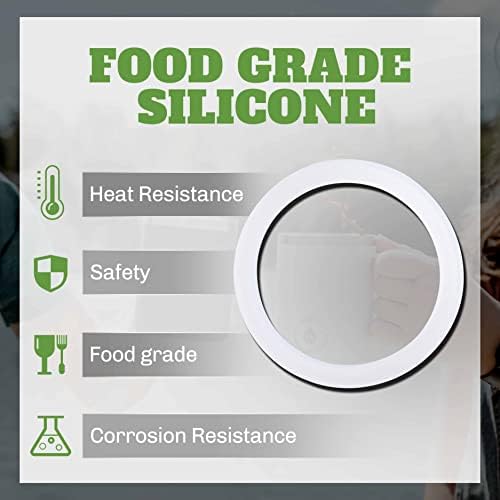 8 Pcs 6 Cups Replacement Food Grade Silicone Gasket, - Image 6