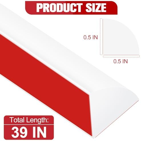 ToLanbbt Flexible Quarter Round Molding, Peel and Stick Rubber Trim, - Image 2
