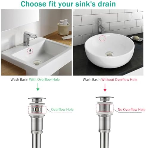Brass P Trap with Pop Up Drain Stopper, U-Shape 1 1/4 Slip Joint Extension Tub - Image 5