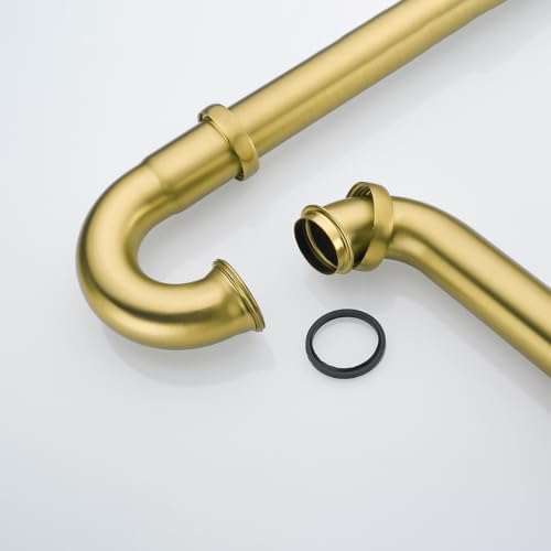 Brass P Trap 1 1/4 Sink Drain Pipe Champagne Bronze - Image 6