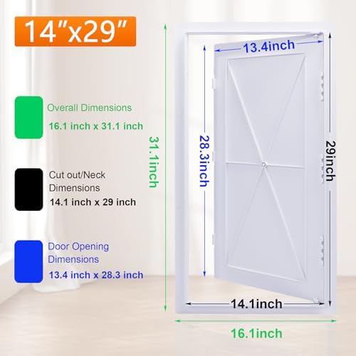 Suteck Plastic Access Panel for Drywall & Ceiling 14 x 29 Inch - Image 2