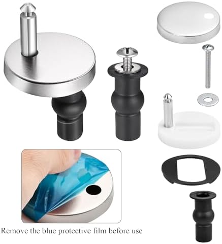 Supkiir 4Pcs Toilet Seat Bolts and Screws, Quick Release Top Hinge Fixings - Image 6
