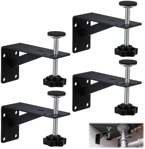 4 PCS Black Undermount Sink Brackets, Adjustable Undermount Sink Support Under by Unknown