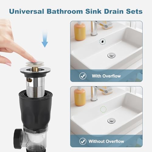 Bathroom Sink Drain Kit, Drain Pipe - Image 2
