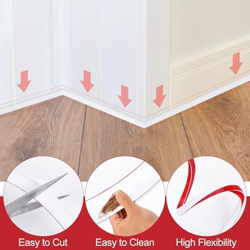 ToLanbbt Flexible Quarter Round Molding, Peel and Stick Rubber Trim, - Image 4