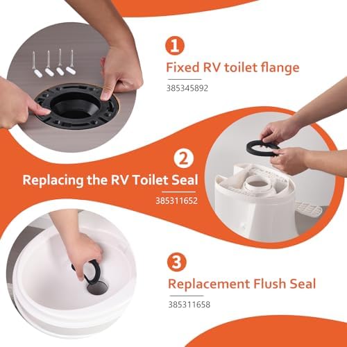 RV Toilet Seal and 3'' Floor Flange Kit - Image 2