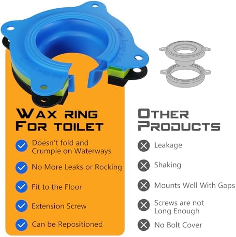 Wax-Free Toilet Seal for 3 and 4 Inch Drains, 1 Pack - Image 6